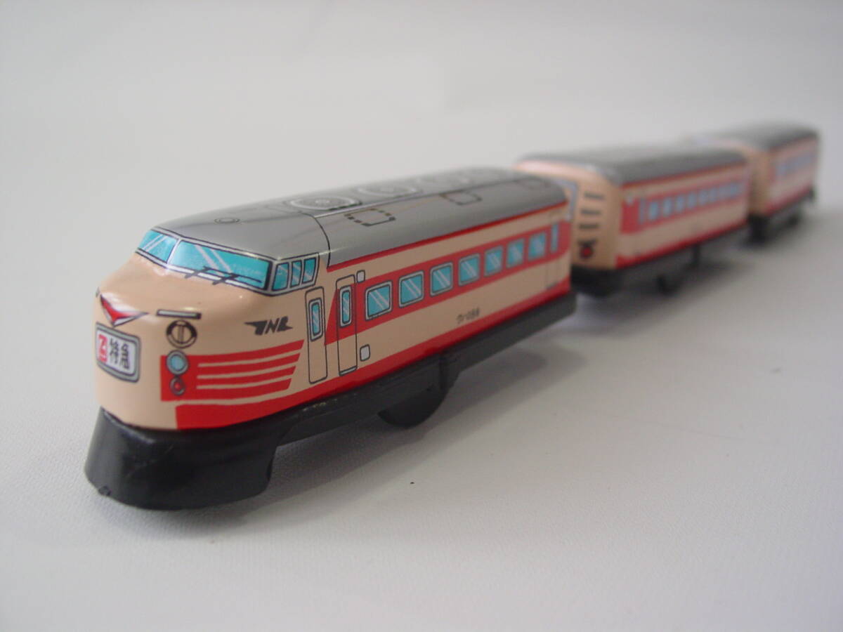 ★未使用 東京プレイシング商会 トープレ 3両連結 ゼンマイ式 L 特急 クハ189 マハ189 ヴィンテージ 昭和レトロ_画像4