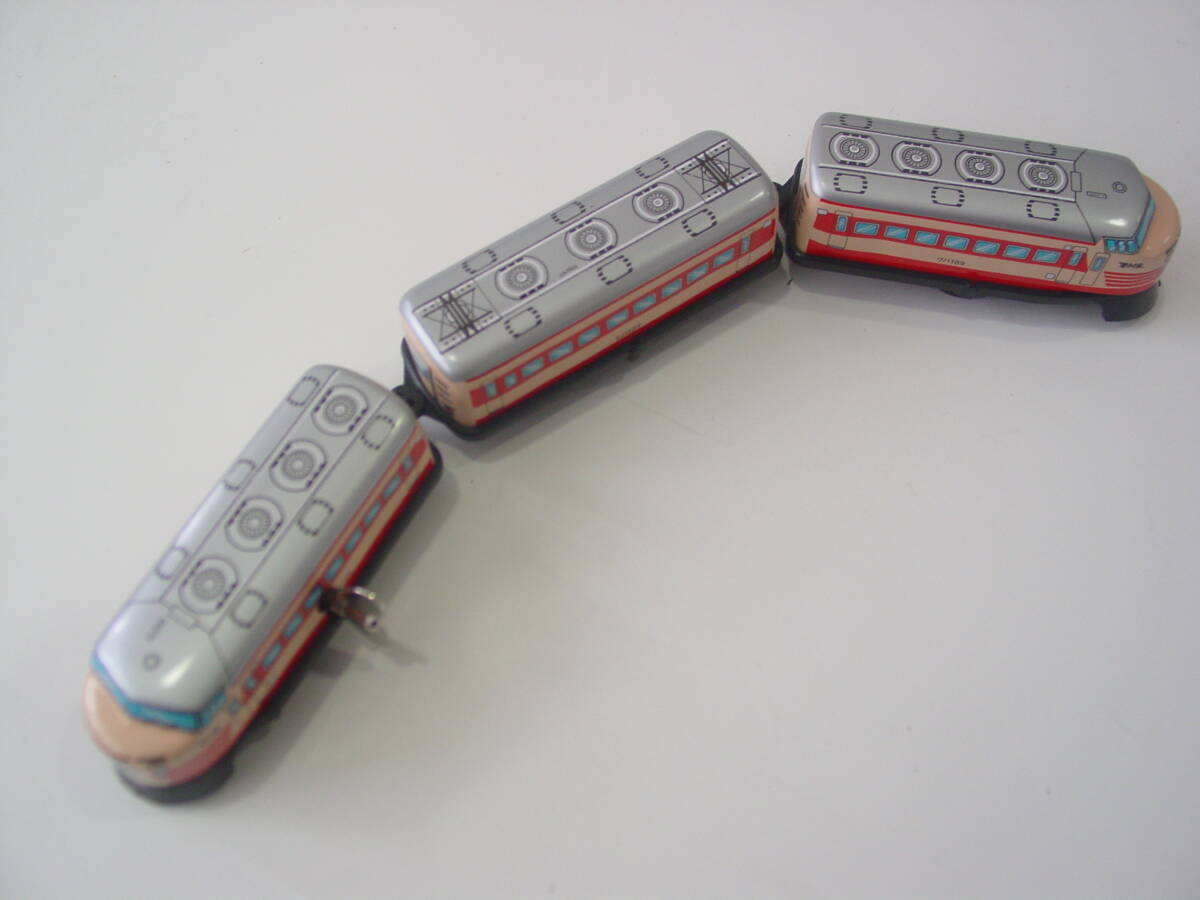 ★未使用 東京プレイシング商会 トープレ 3両連結 ゼンマイ式 L 特急 クハ189 マハ189 ヴィンテージ 昭和レトロ_画像6