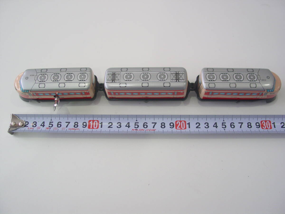 ★未使用 東京プレイシング商会 トープレ 3両連結 ゼンマイ式 L 特急 クハ189 マハ189 ヴィンテージ 昭和レトロ_画像8