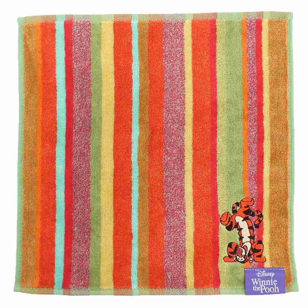 くまのプーさん ディズニー キャラクター ミニタオル ハンカチタオル オレンジファニィ ティガー プレゼント 男の子 女の子 ギフ_画像1