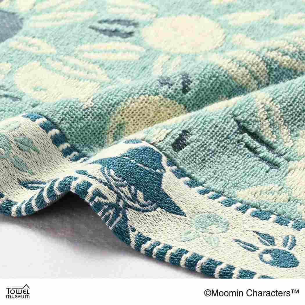 ムーミン ミニタオル フルフィーコットン タオルハンカチ ジャム瓶 スナフキン グリーン 北欧 タオル美術館 プレゼント かわいい_画像2