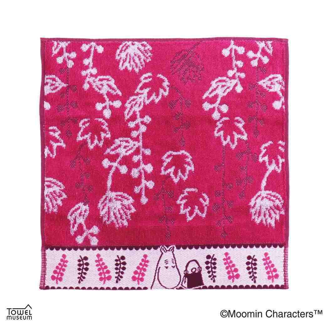 ムーミン ミニタオル フルフィーコットン タオルハンカチ ジャム瓶 パープル 北欧 タオル美術館 プレゼント かわいい キャラクタ_画像1