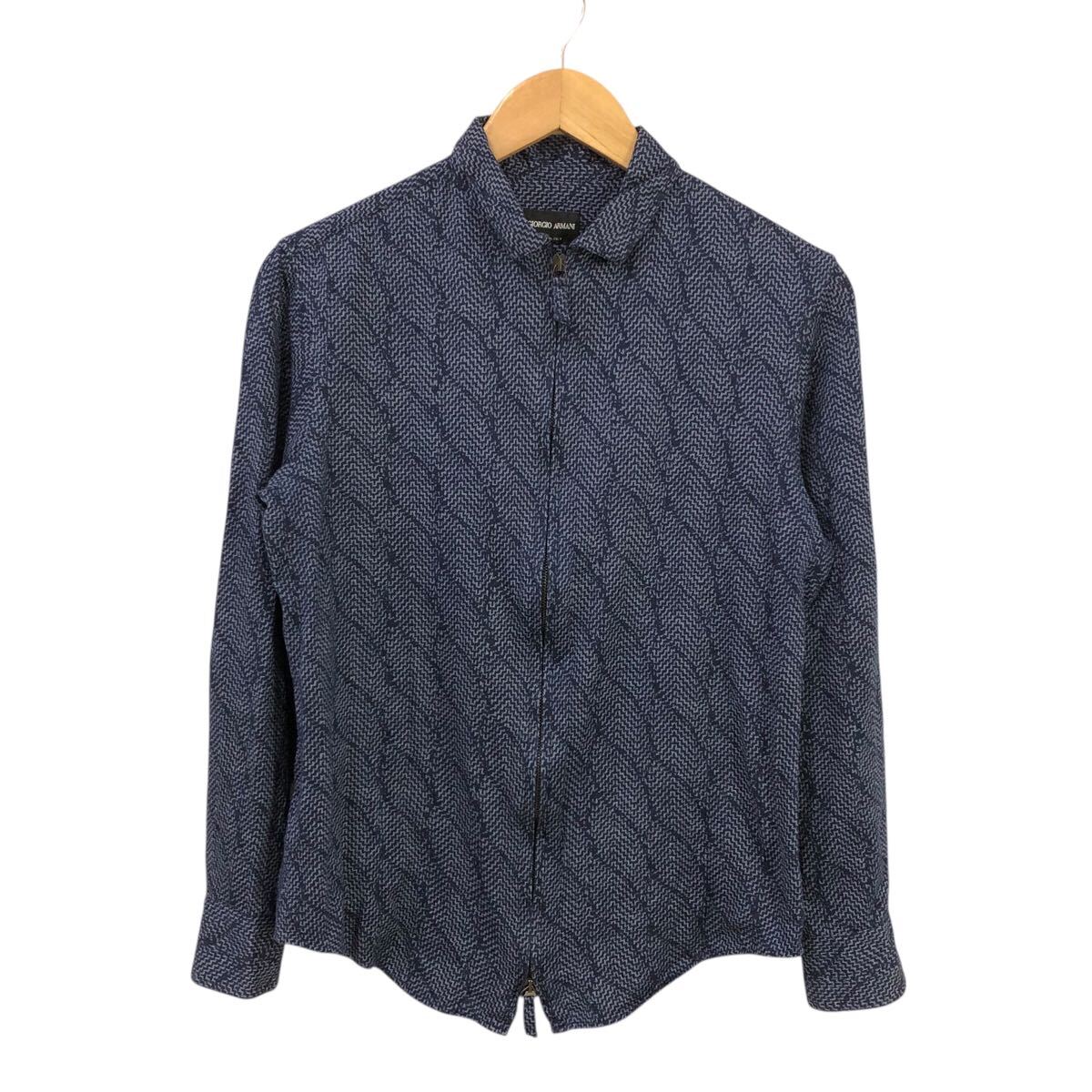 10H824-88 сделано в Италии GIORGIO ARMANIjoru geo Armani длинный рукав Zip выше рубашка tops общий рисунок дизайн темно-синий серия мужской 39 10H824-88 сделано в Италии GIORGIO ARMANIjoru geo Armani длинный рукав Zip выше рубашка tops общий рисунок дизайн темно-синий серия мужской 39