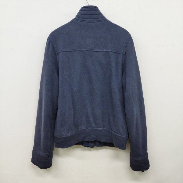 J553 Hollister ホリスター 裏ボア ジャケット ジップアップ スウェット コットン ヴィンテージ加工 ミリタリー メンズ ネイビー サイズ M_画像6