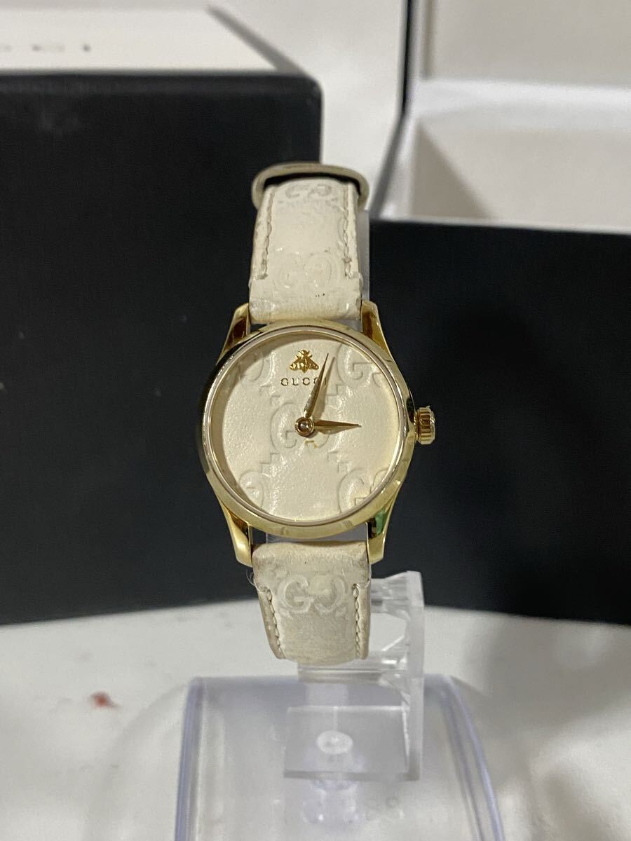 51 GUCCI グッチ 腕時計 箱つき 18070523 現状品 1円〜_画像2