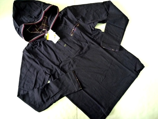 【KCM】on-23-LL★新品★【Deux CONCEPT LABO/ドゥコンセプトラボ】重ね着風カットソー　LL　ネイビー　メンズ_画像1