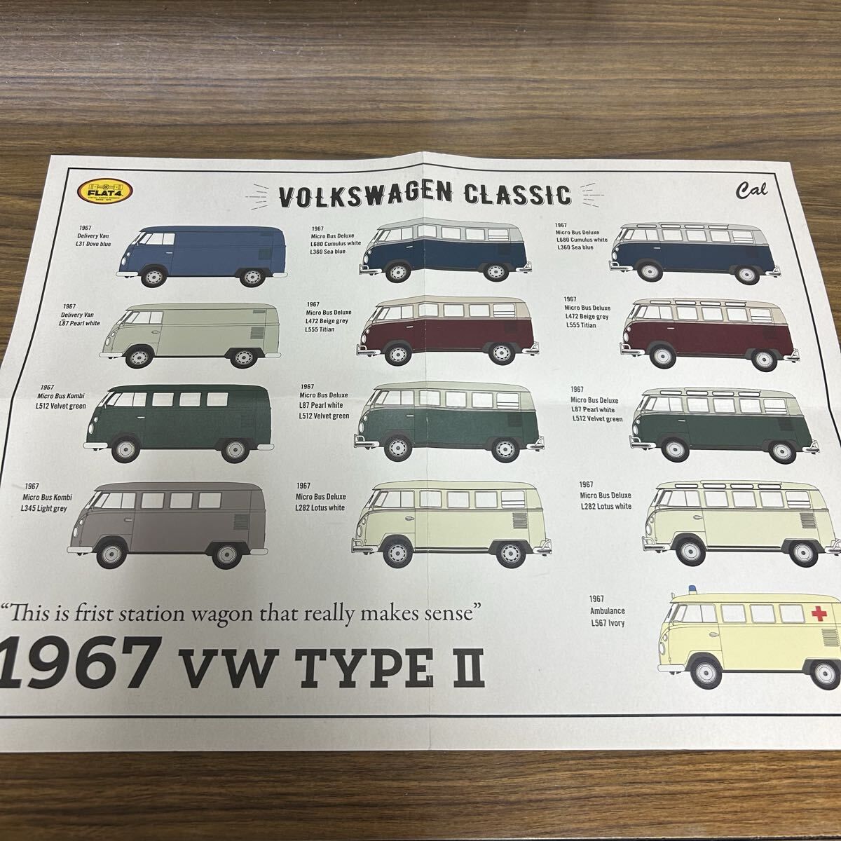 1967 VW TYPE 1 2 3 ポスター カタログ Cal FLAT4 フォルクスワーゲン タイプ1 タイプ2 タイプ3_画像4
