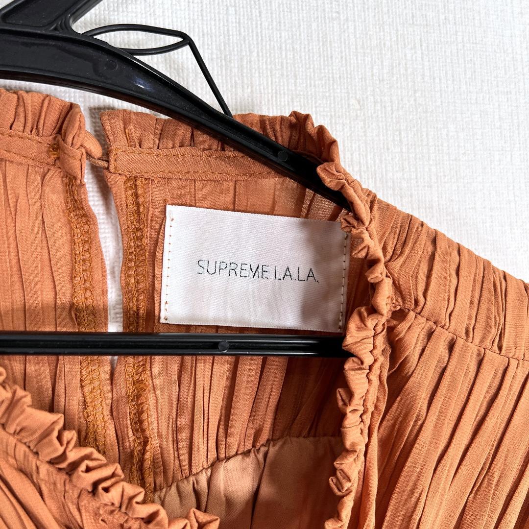【SUPREME.LA.LA】シュープリームララ オレンジ系 袖なし ノースリーブ カットソー トップス 女性用 レディース Mサイズ【c016】_画像2
