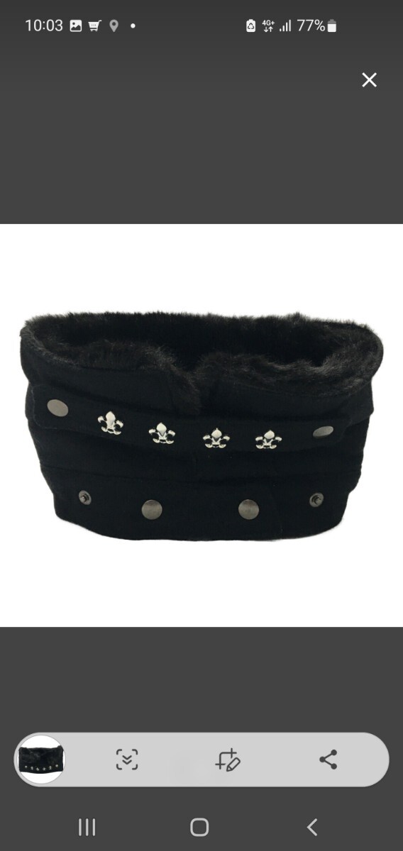 未使用品　ダンスウィズドラゴン ネックウォーマー 黒 付け襟 2WAYファーカラー _画像9