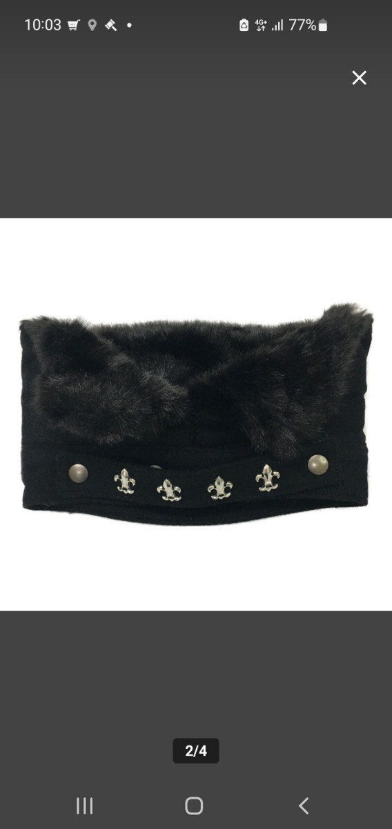 未使用品　ダンスウィズドラゴン ネックウォーマー 黒 付け襟 2WAYファーカラー _画像10