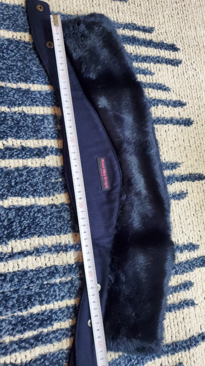 未使用品　ダンスウィズドラゴン ネックウォーマー 黒 付け襟 2WAYファーカラー _画像3