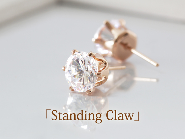 新品/ピアス/K18GP/ロング/ダイヤ/18金/ピンクゴールド/レディース/両耳/スタッド/2way/一粒/CZ/大粒/シンプル/上品/女性/PG_画像3