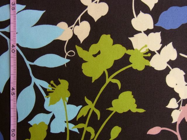 ★特価♪SEVENBERRY[セブンベリー]♪広巾オックス♪ボタニカル(チャコールグレー)♪150×30★【NE1695-B】_画像2