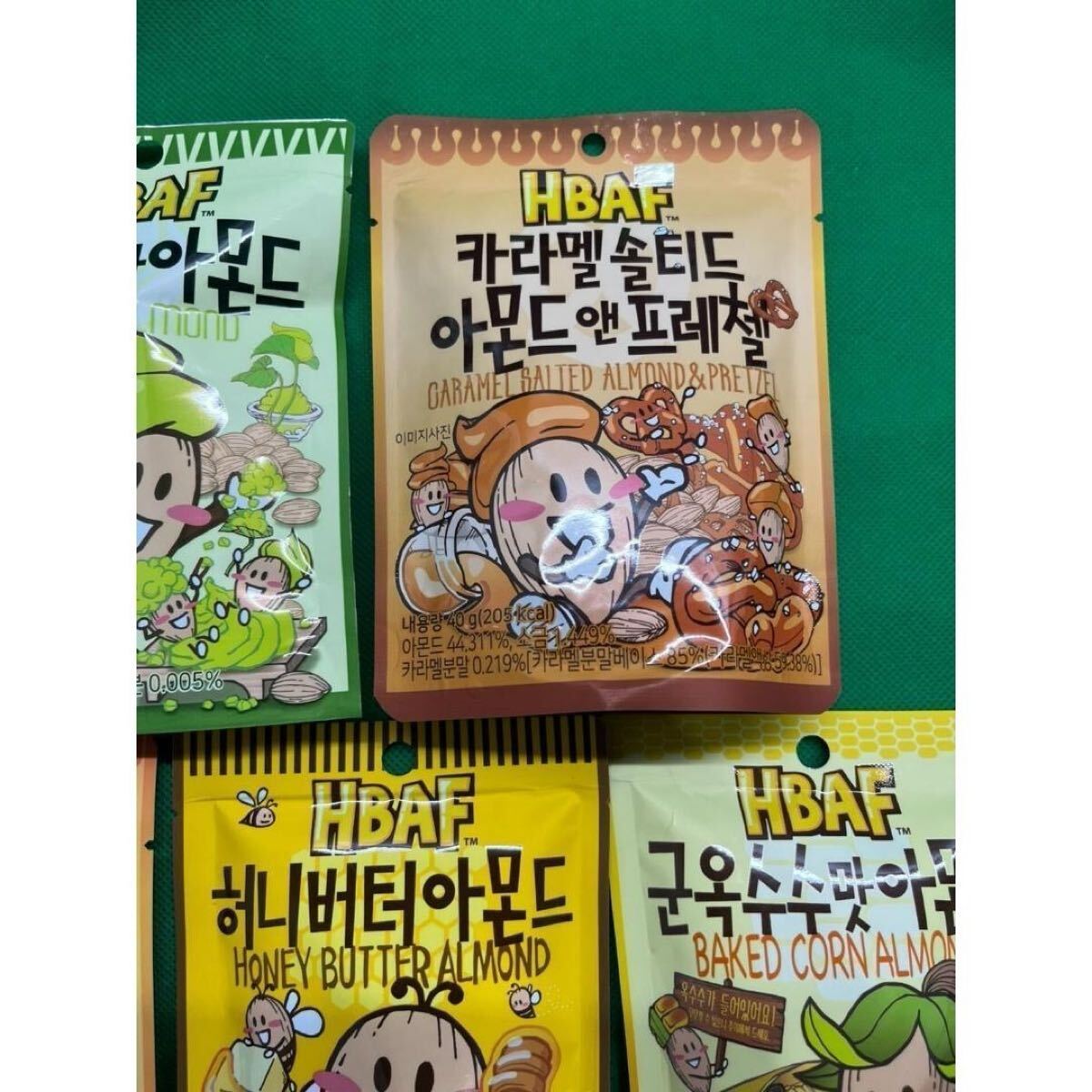 【韓国定番6種食べ比べ】HBAF＊アーモンドスナック＊40gx6種類＊計6袋HBAF ハバフ 韓国お菓子 韓国スイーツ 韓国土産 K-FOOD ASMR_画像6
