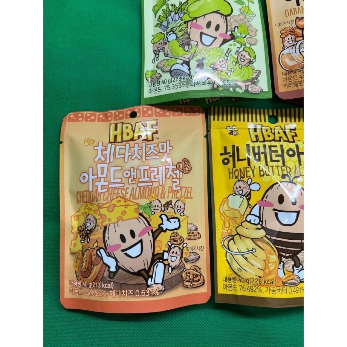 【韓国定番6種食べ比べ】HBAF＊アーモンドスナック＊40gx6種類＊計6袋HBAF ハバフ 韓国お菓子 韓国スイーツ 韓国土産 K-FOOD ASMR_画像7