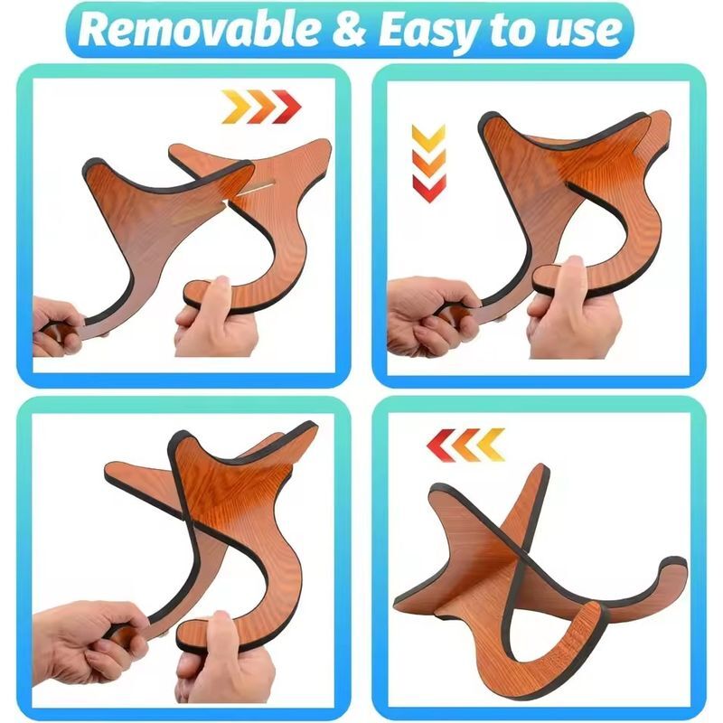 ウクレレスタンド 木製 X型 折り畳み式 楽器ホルダー 保護クッション付き マンドリン バイオリン用 組立_画像5