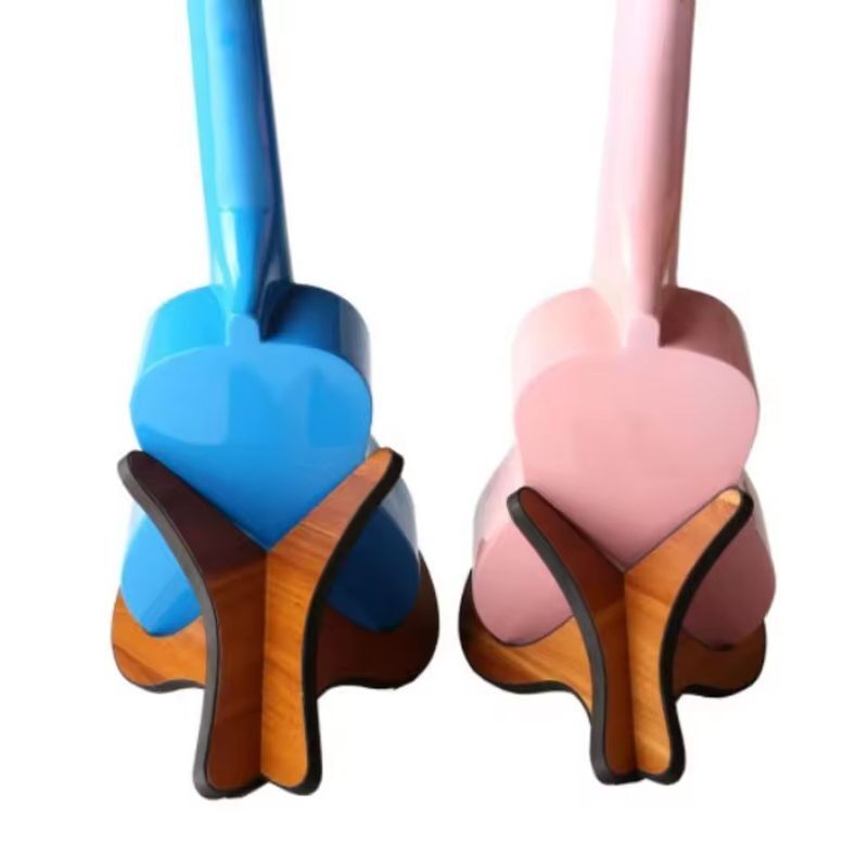 ウクレレスタンド 木製 X型 折り畳み式 楽器ホルダー 保護クッション付き マンドリン バイオリン用 組立_画像7