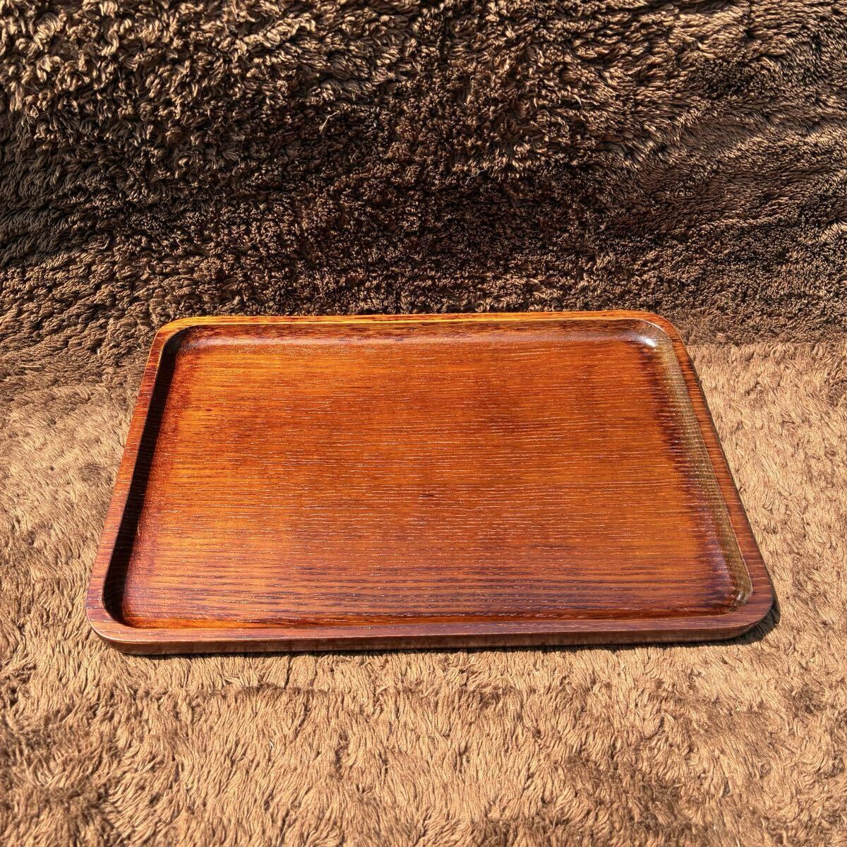 木製 お盆 長方盆 角盆 煎茶盆 煎茶道具 トレー 天然木 盆 木の温もり ビンテージ アンティーク 茶道 和風 日本 お茶_画像1