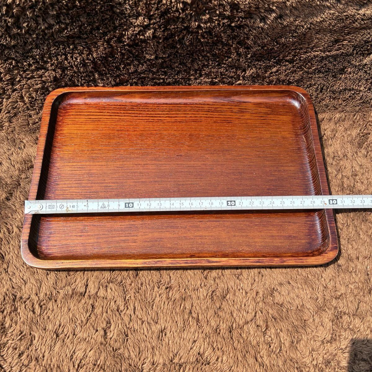 木製 お盆 長方盆 角盆 煎茶盆 煎茶道具 トレー 天然木 盆 木の温もり ビンテージ アンティーク 茶道 和風 日本 お茶_画像4