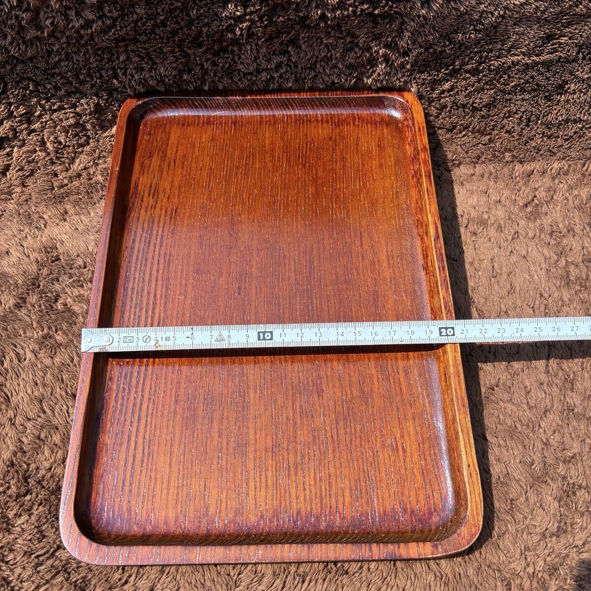 木製 お盆 長方盆 角盆 煎茶盆 煎茶道具 トレー 天然木 盆 木の温もり ビンテージ アンティーク 茶道 和風 日本 お茶_画像5