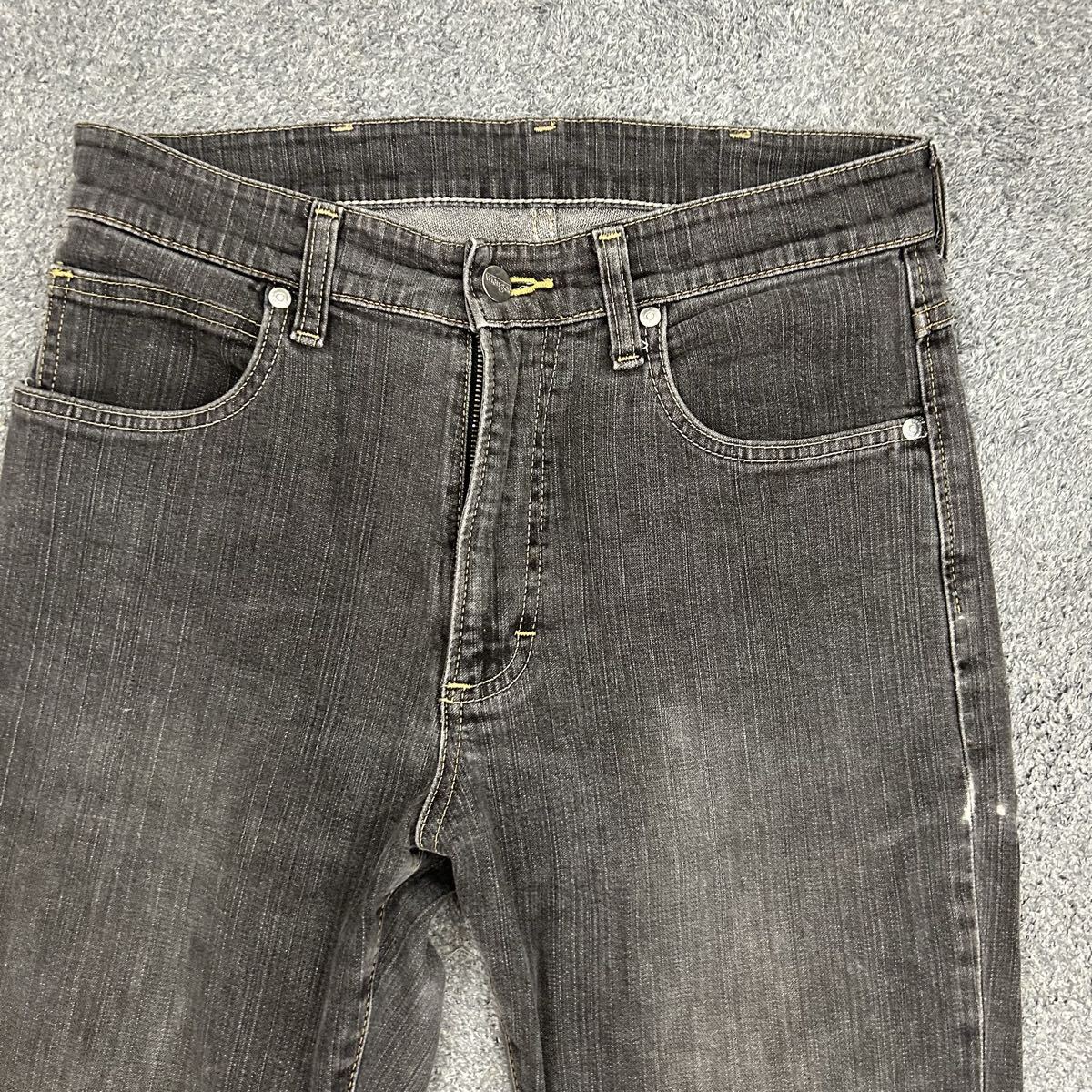 【S6368】 Wrangler ラングラー ストレートパンツ 31インチ ブラック 黒 メンズ デニム ジーンズ 最落なし 古着_画像4
