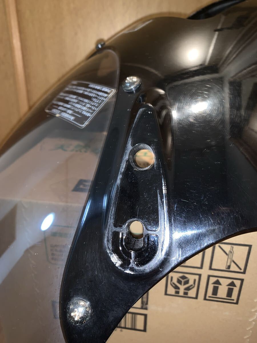 ZZR250 純正アッパーカウル・スクリーン・ウレタン塗料、プラリペア付き_画像6