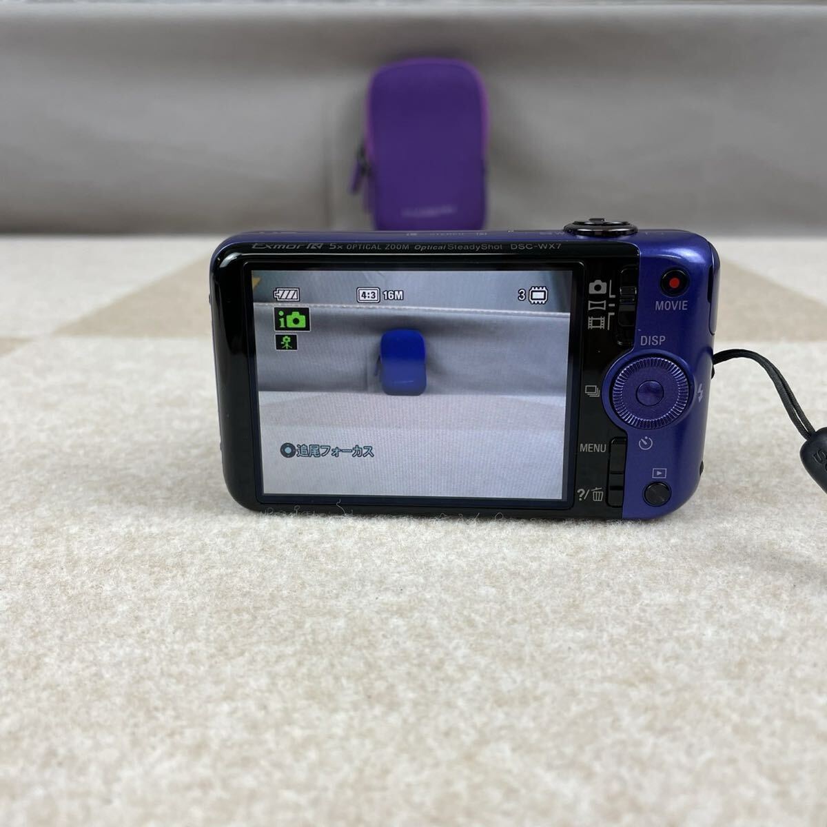 H ソニー SONY サイバーショット Cyber-shot コンパクトデジタルカメラ デジカメ パープル DSC-WX7_画像4