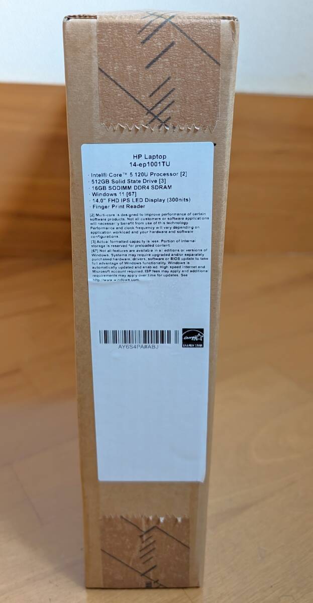 【新品未開封:保証付】 HP 14 ep1001TU Intel Core 5 120U/メモリ 16GB/SSD 512GB/14型 非光沢 フルHD/win11/office24 25年6月製_画像5
