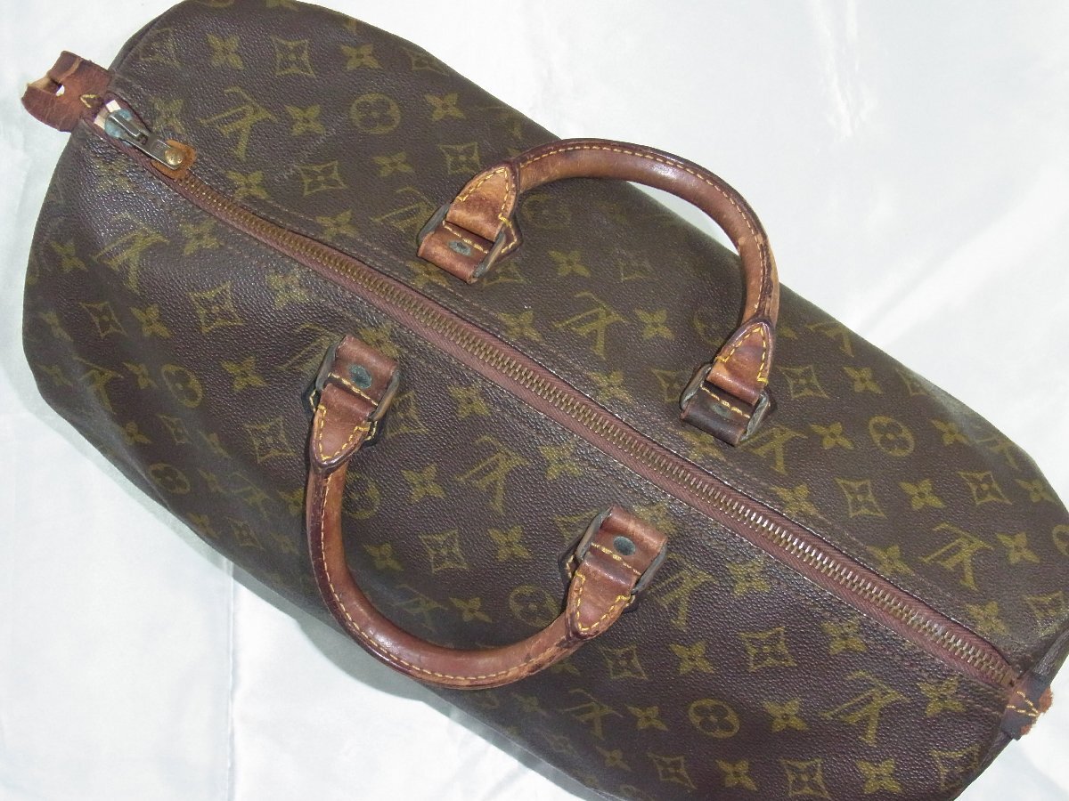 ルイ・ヴィトン LouisVuitton 【プル取れ】ハンドバッグ スピーディ40 モノグラム PVCレザー エクレール金具 M41522 製番不明 中古品_画像5