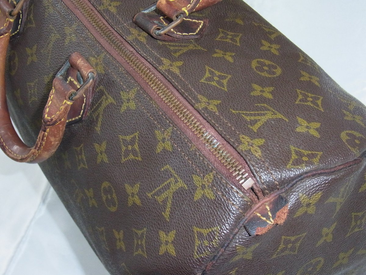 ルイ・ヴィトン LouisVuitton 【プル取れ】ハンドバッグ スピーディ40 モノグラム PVCレザー エクレール金具 M41522 製番不明 中古品_画像6