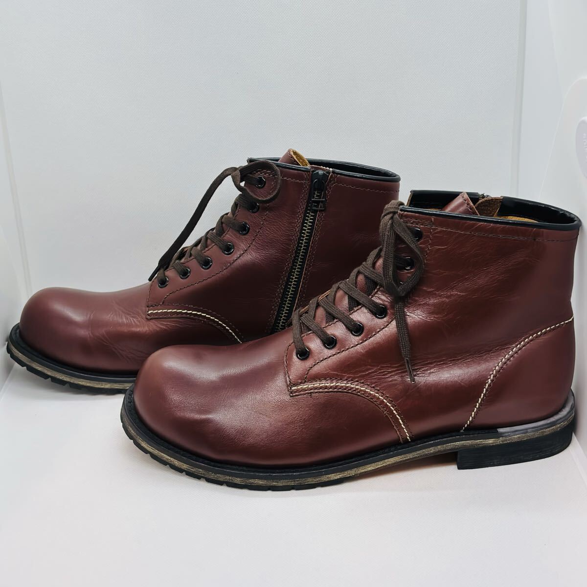 WALEZ UNION MADE ワークブーツ 26.0㎝ ベックマン redwing ブラックチェリー レースアップ ワークブーツ レッドウィング_画像4
