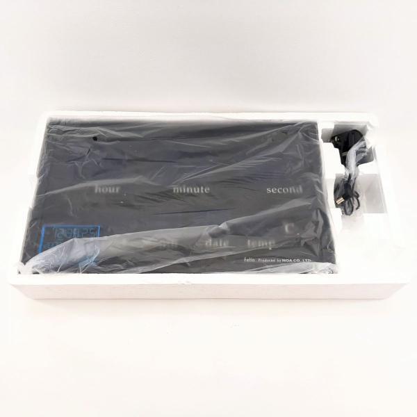 Felio フェリオ デジタル壁掛け時計 アギラ ブルーLED表示 カレンダー・温度表示 ブラック FEW120BK ◆2005_画像5