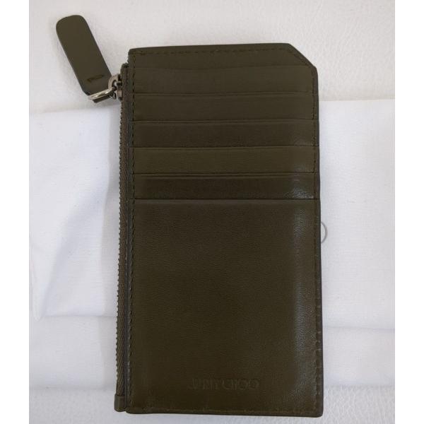 ジミーチュウ カードケース コインケース オリーブカラー ミニ財布 JIMMY CHOO ◆2010_画像3