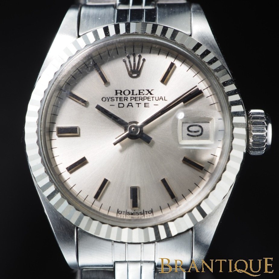 ◆即決あり/美品◆ ROLEX ロレックス オイスターパーペチュアル 6917 WG/SS 自動巻き USED 稼働 レディース 腕時計 「27704」_画像1