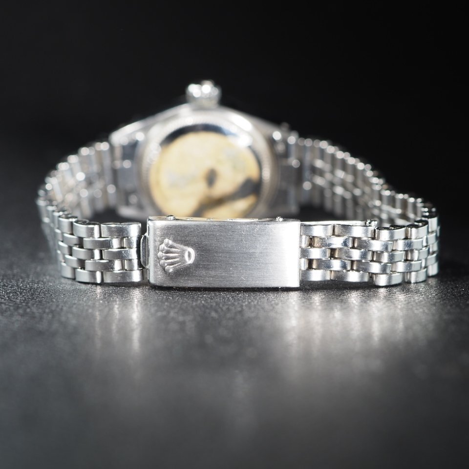 ◆即決あり/美品◆ ROLEX ロレックス オイスターパーペチュアル 6917 WG/SS 自動巻き USED 稼働 レディース 腕時計 「27704」_画像6