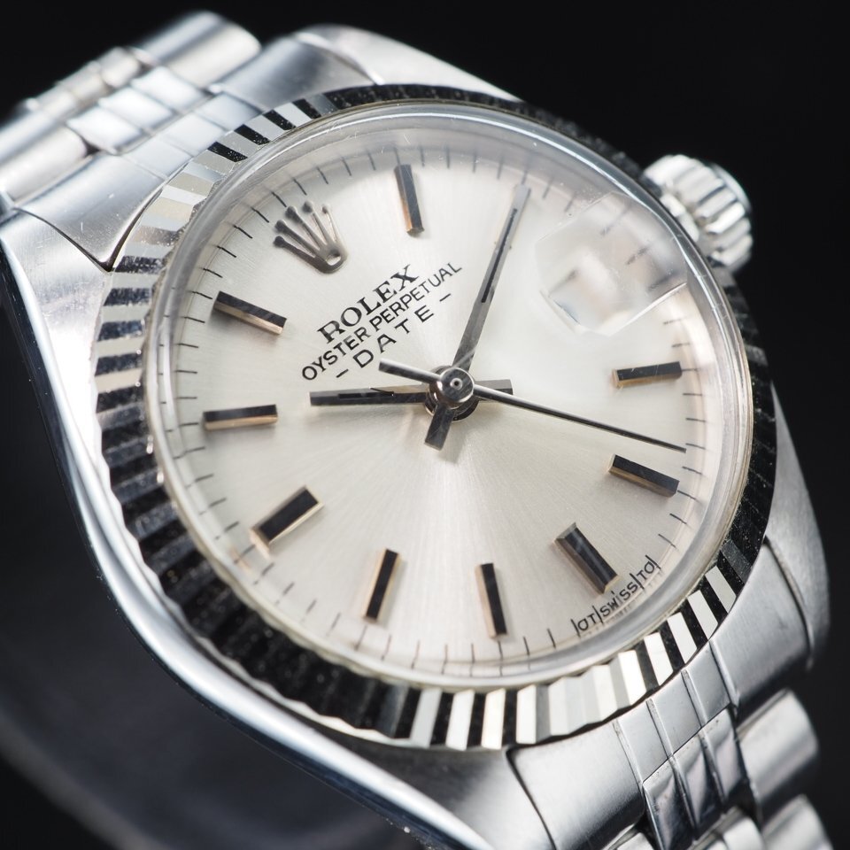 ◆即決あり/美品◆ ROLEX ロレックス オイスターパーペチュアル 6917 WG/SS 自動巻き USED 稼働 レディース 腕時計 「27704」_画像2