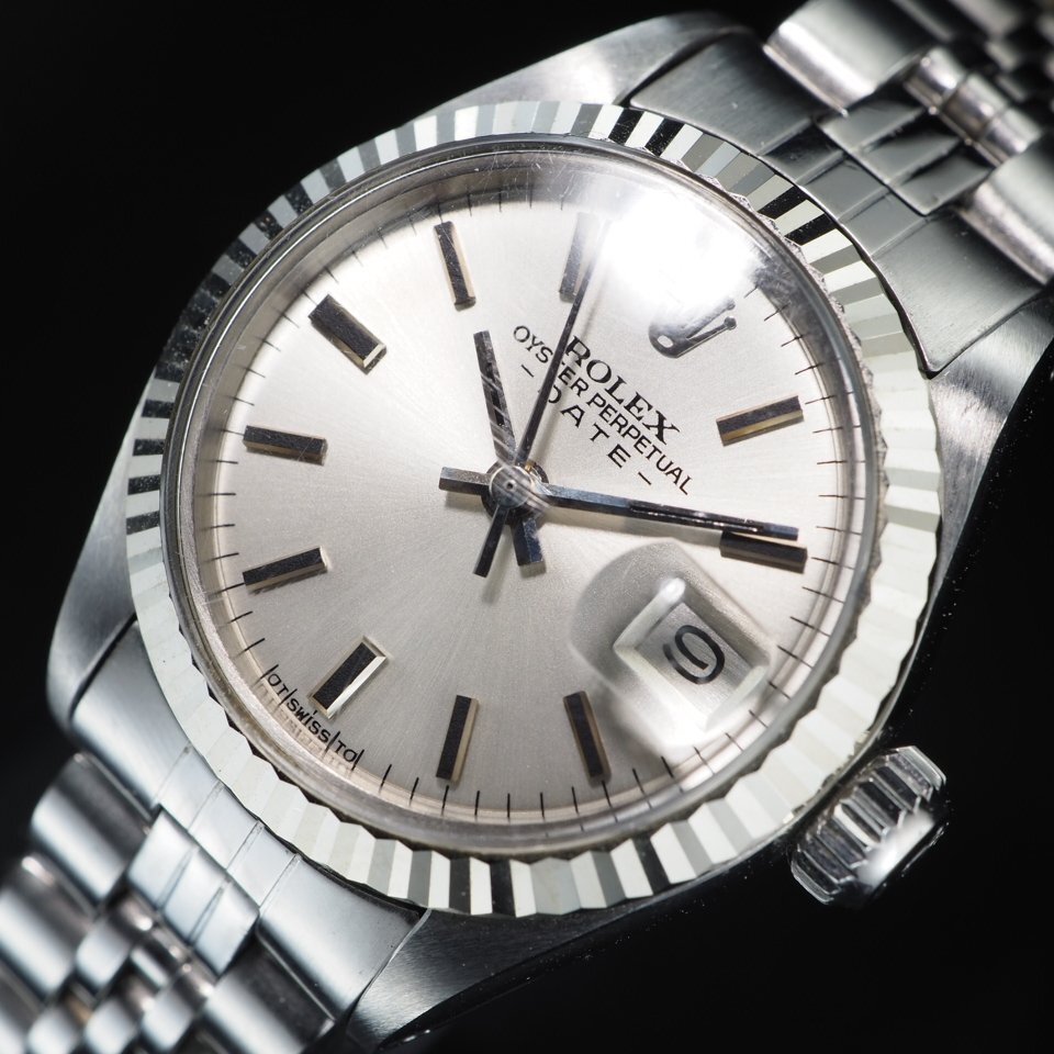 ◆即決あり/美品◆ ROLEX ロレックス オイスターパーペチュアル 6917 WG/SS 自動巻き USED 稼働 レディース 腕時計 「27704」_画像3