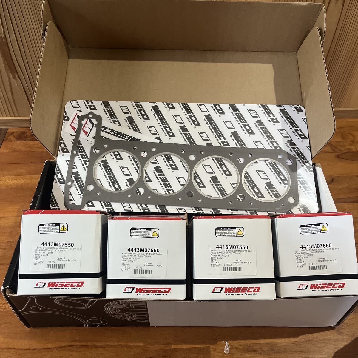 gpz1000rx gpz900r カワサキ　ボアアップ　ワイセコ ガスケットセット KZ1000 ピストンキット_画像1