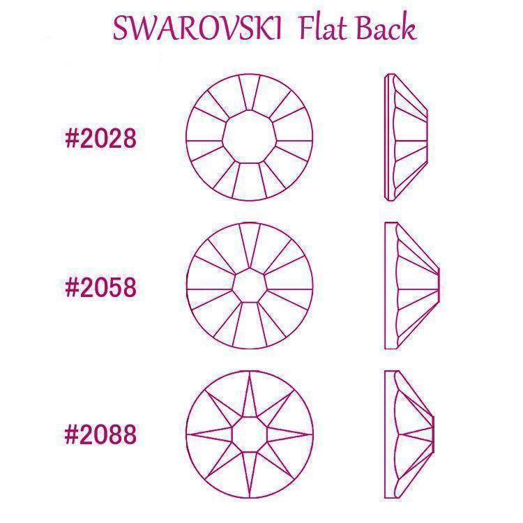 送料無料★akeeeeey★【スワロフスキー】 #2058 #2088 ☆ ラインストーン クリスタルAB_C5｜Swarovski ネイルパーツ 貼付け用_画像2