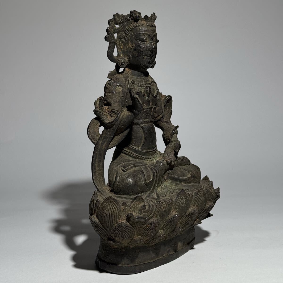 唐物 明時代 古銅 仏像 中国美術 仏教美術 鍍金仏 時代物_画像5