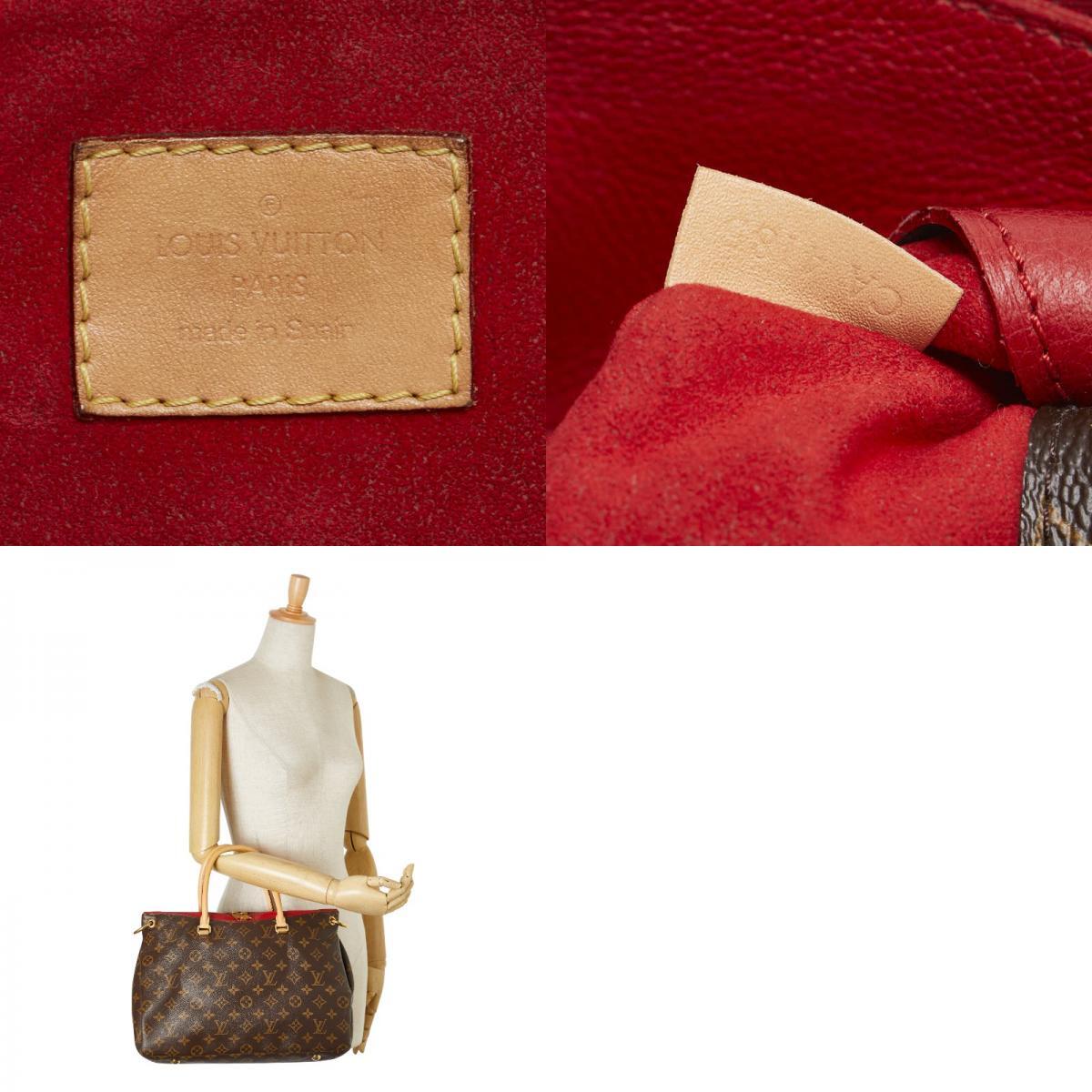 ルイ ヴィトン モノグラム パラス ハンドバッグ ショルダーバッグ M41175 スリーズ レッド ブラウン PVC レザー LOUIS VUITTON 【中古】_画像10