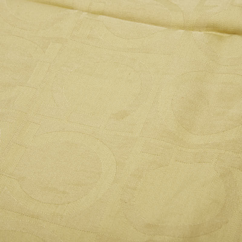  Salvatore Ferragamo gun chi-ni шарф хаки шелк шерсть женский Salvatore Ferragamo [ б/у ]