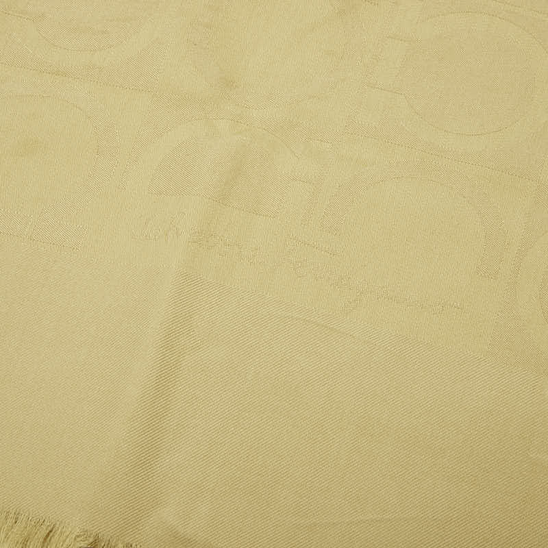  Salvatore Ferragamo gun chi-ni шарф хаки шелк шерсть женский Salvatore Ferragamo [ б/у ]