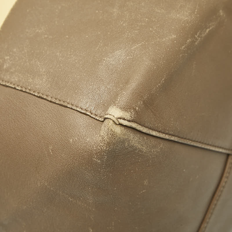 セリーヌ ホリゾンタルカバ トートバッグ イエロー ブラウン レザー レディース CELINE 【中古】_画像6