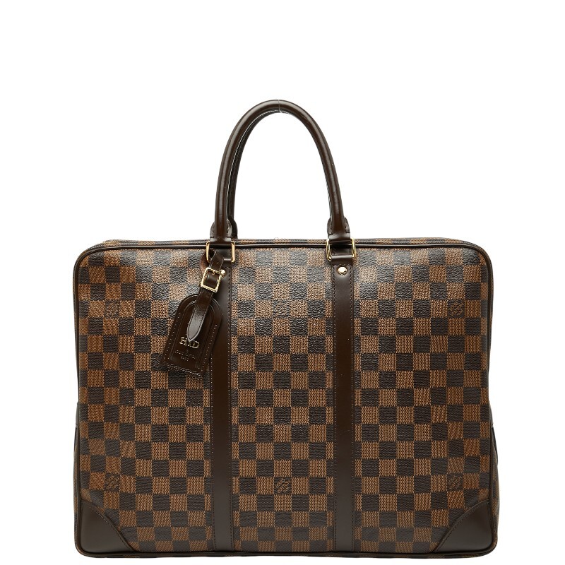 Louis Vuitton Damier poruto при . man Voyage портфель портфель N41124 Brown PVC LOUIS VUITTON [ б/у ]