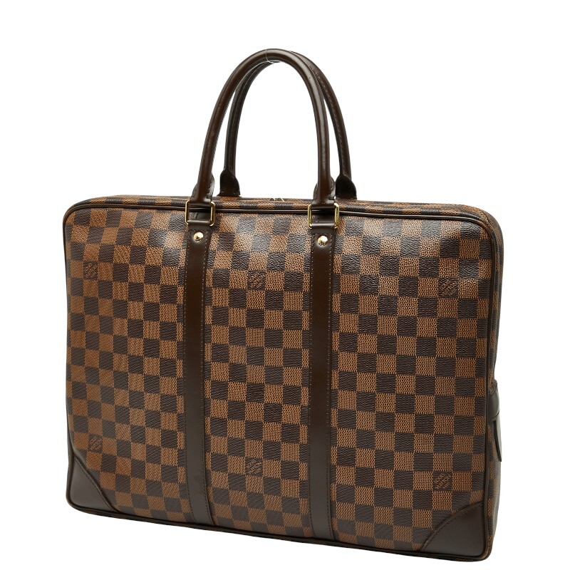  Louis Vuitton Damier poruto при . man Voyage портфель портфель N41124 Brown PVC LOUIS VUITTON [ б/у ]