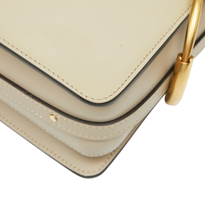 クロエ ロイ ハンドバッグ ショルダーバッグ 2WAY グレージュ エナメル レザー レディース Chloe 【中古】_画像6