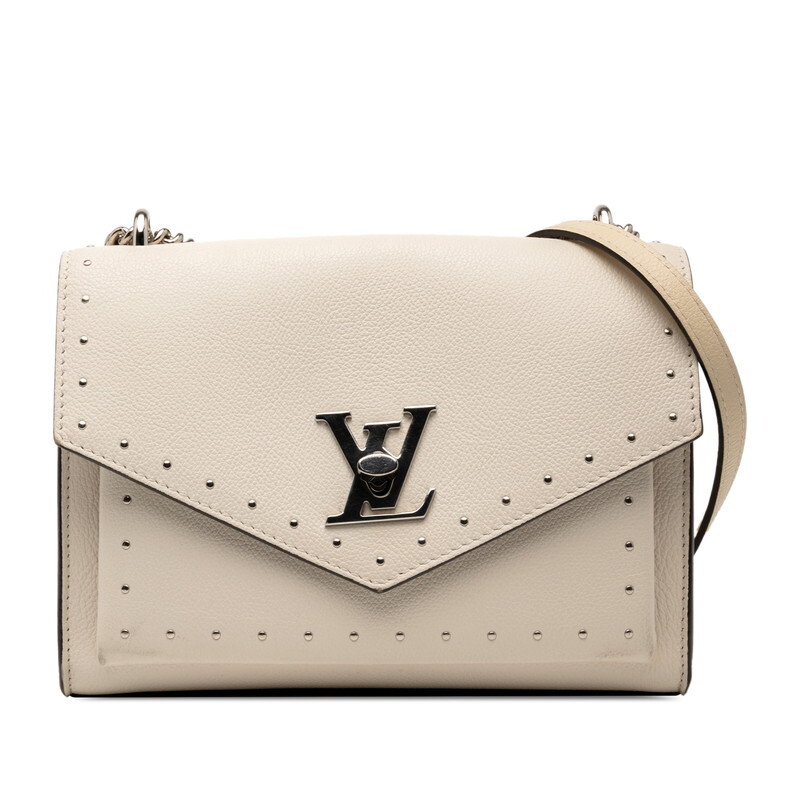 ルイ ヴィトン LVロゴツイストロック マイロックミーBB スタッズ チェーン ショルダーバッグ M51495 オフホワイト LOUIS VUITTON【中古】_画像1