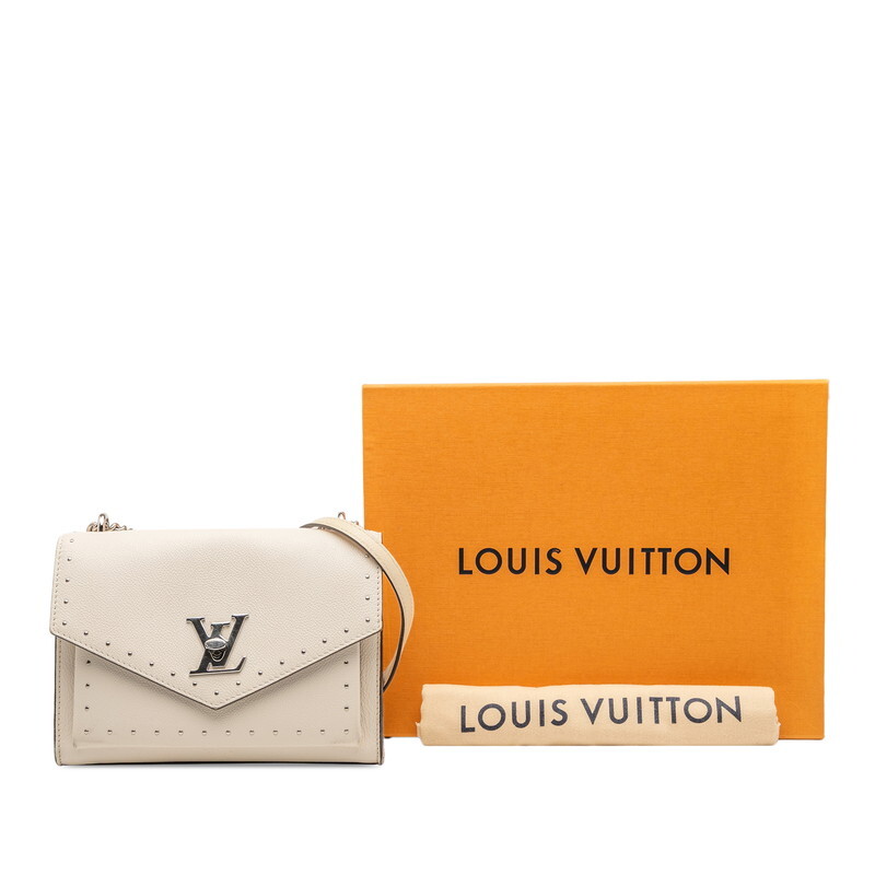 ルイ ヴィトン LVロゴツイストロック マイロックミーBB スタッズ チェーン ショルダーバッグ M51495 オフホワイト LOUIS VUITTON【中古】_画像7