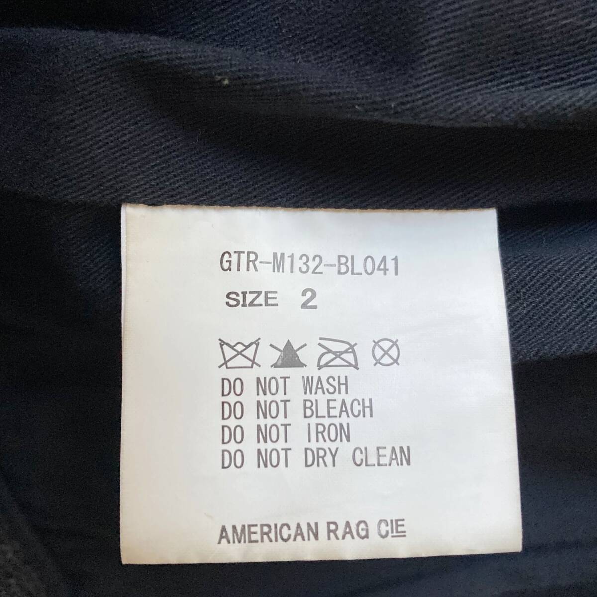 極美品 AMERICAN RAG CIE アメリカンラグシー 袖レザー メルトンスタジアムジャケット ２ 袖革 スタジャン 黒 JACKET 牛革_画像9